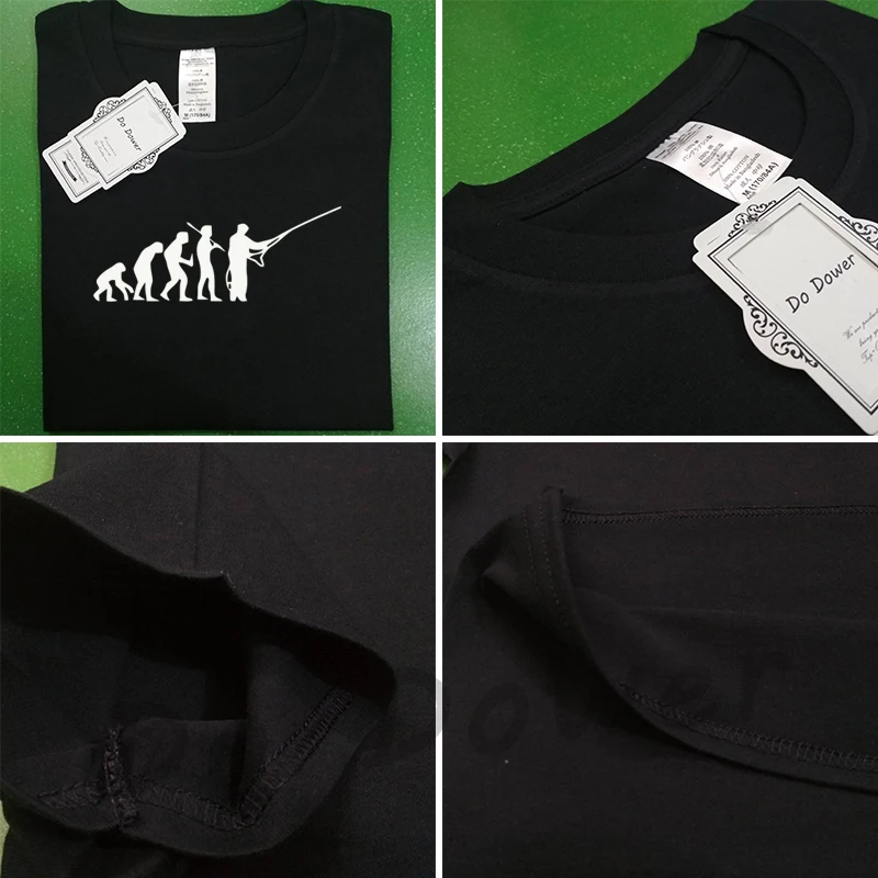 Высокое качество летние Эволюция Рыбалка Мужские футболки в стиле хип хоп для