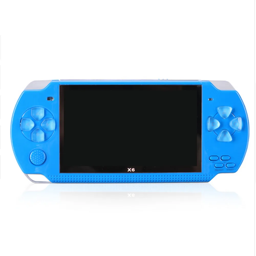 blue X6 портативная игровая машина 8 Гб 4,3 дюймов Mp4 плеер Видео игра ностальгия по детству Классическая портативная игровая консоль - Цвет: blue