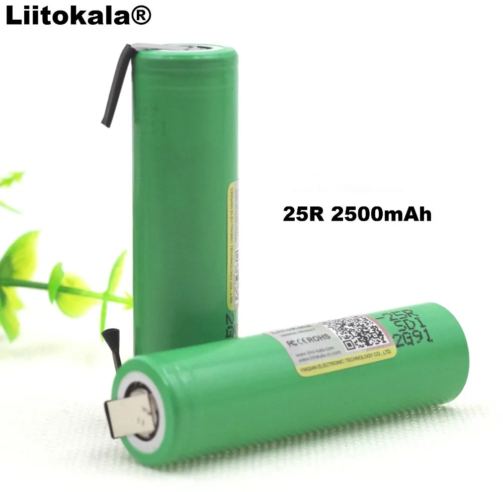 4 pcs. Liitokala original INR18650-25R 20A discharge 2500 mAh batteries for electronic cigarettes screwdriver lithium battery |