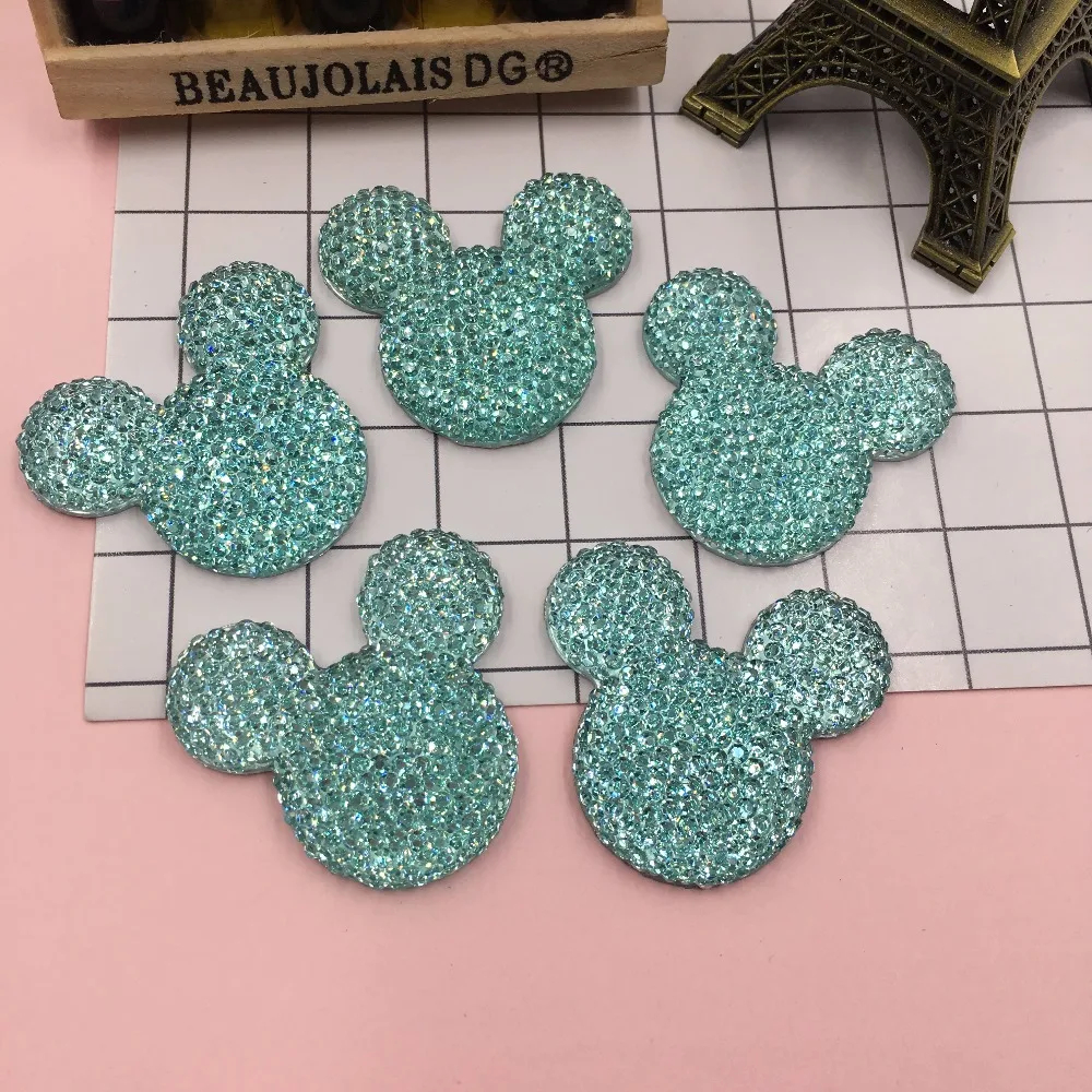 Сияющая голова мыши из смолы кабошон с плоским основанием для украшения центр