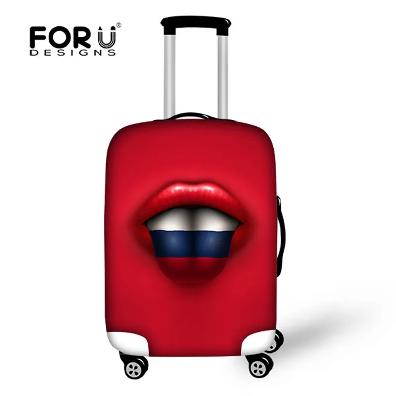 FORUDESIGNS/сексуальные красные губы для путешествий на дороге, Чехол для багажа, защитный чехол для чемодана, чехол для багажа для путешествий, тянущаяся Крышка для 18-28 дюймов - Цвет: B0076