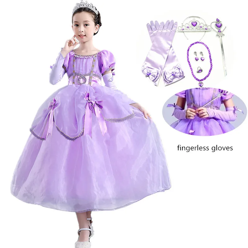 Kids Princess Dresses up Girls Cosplay Costume Children Halloween Party Long Gown Fantasy Christmas Gift | Детская одежда и обувь