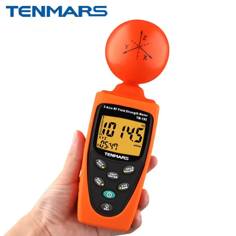 TENMARS TM195 3 оси детекторы электромагнитного излучения ЭДС RF ElectroSmog Мощность метр