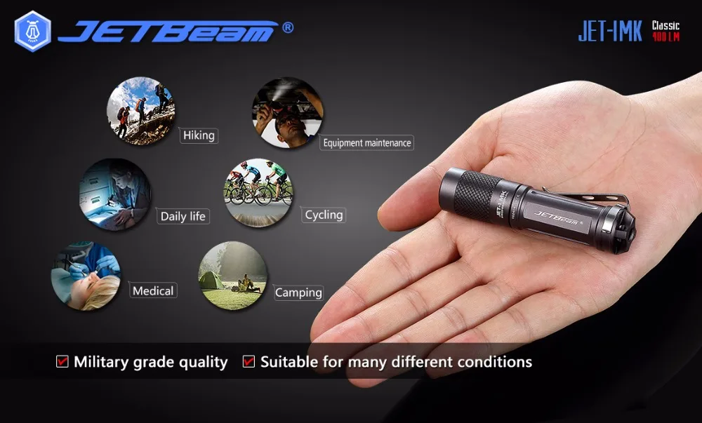 Jetbeam JET-I MK I-MK Cree XP-G2 светодиодный светильник-480 люмен w/8x Eco-Sensa AA батареи w/эксклюзивный Jetbeam брелок Светильник