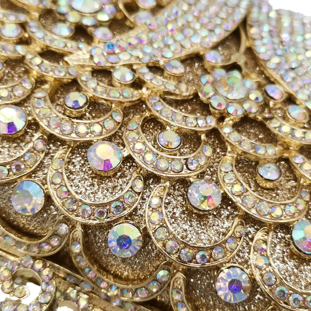 Boutique De FGG элегантный Для женщин Цветочный клатч кристалл вечерние сумки алмаз металл Minaudiere Сумки Свадебная вечеринка вечерняя сумочка