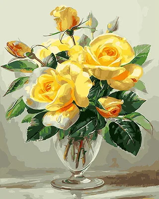 GX25322 DRAWJOY цветы в рамке DIY живопись по номерам стены искусства DIY Холст Картина маслом домашний декор для гостиной 40*50 см - Цвет: GX25322