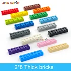 Блоки для Детского конструктора, 2x8 точек, толстые, совместимые с 3007, 20 шт.
