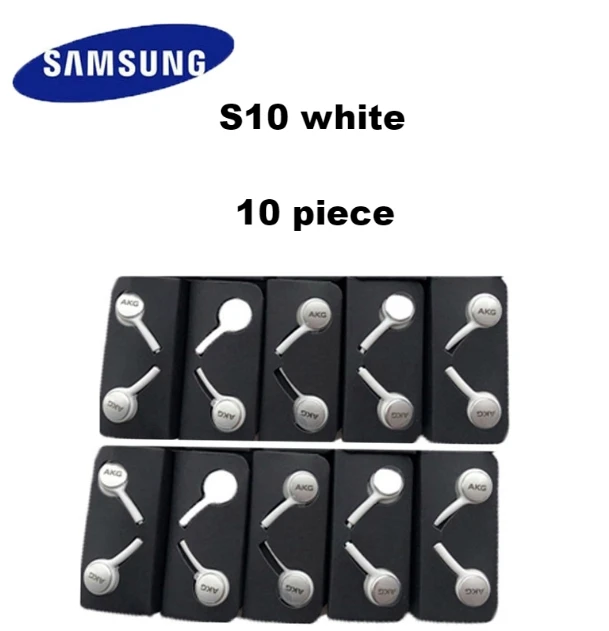 s10 white 10 piece Samsung наушники EO IG955 наушники 5/10/20 наушники-вкладыши с микрофоном провода akg гарнитура для samsung Galaxy s6 s7 s8 s9 S10 смартфон - Цвет: s10 white 10 piece