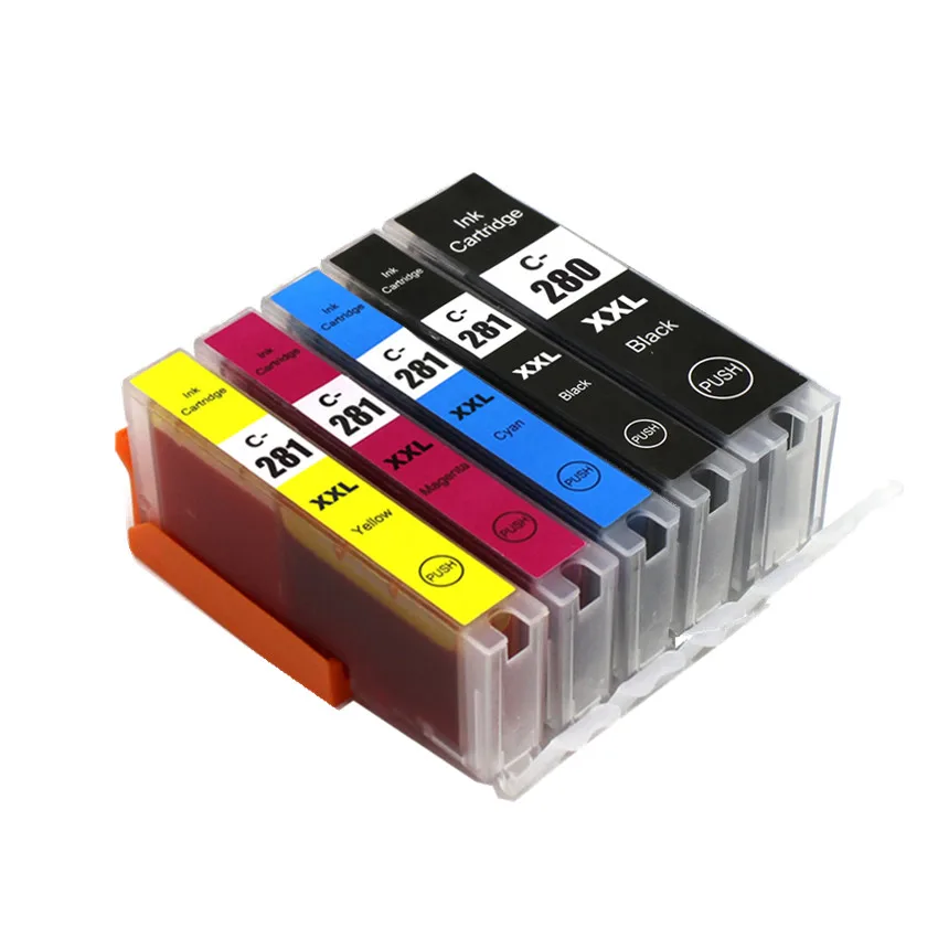 10 шт BLOOM PGI-280 CLI-281 PGI280 280 281 совместимый картридж с чернилами для canon PIXMA TR7520 TR8520 TS6120 TS8120 TS9120 принтера