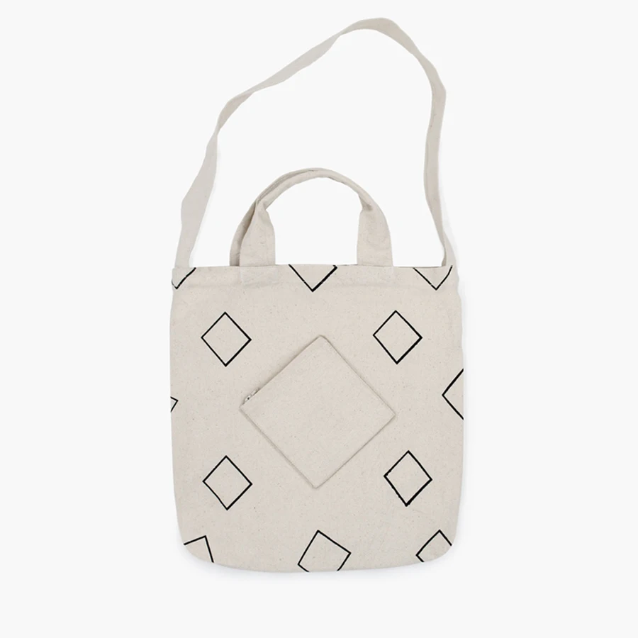 Сумка на плечо MOREUSEE из натурального хлопка сумка для девочек с геометрическим