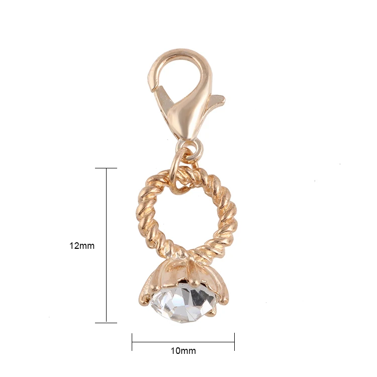 

New Design Crystal Gold Colors Ring Shape Bracelets&Bangles Charms Pendant Women Gifts Dangle