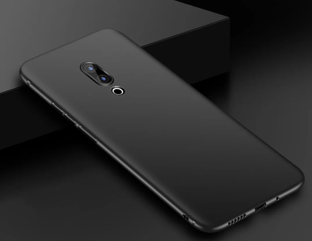 MAKAVO чехол для Meizu 16th чехол с полной защитой мягкий силиконовый матовый чехол для телефона s для Meizu 16 Plus чехол - Цвет: Черный