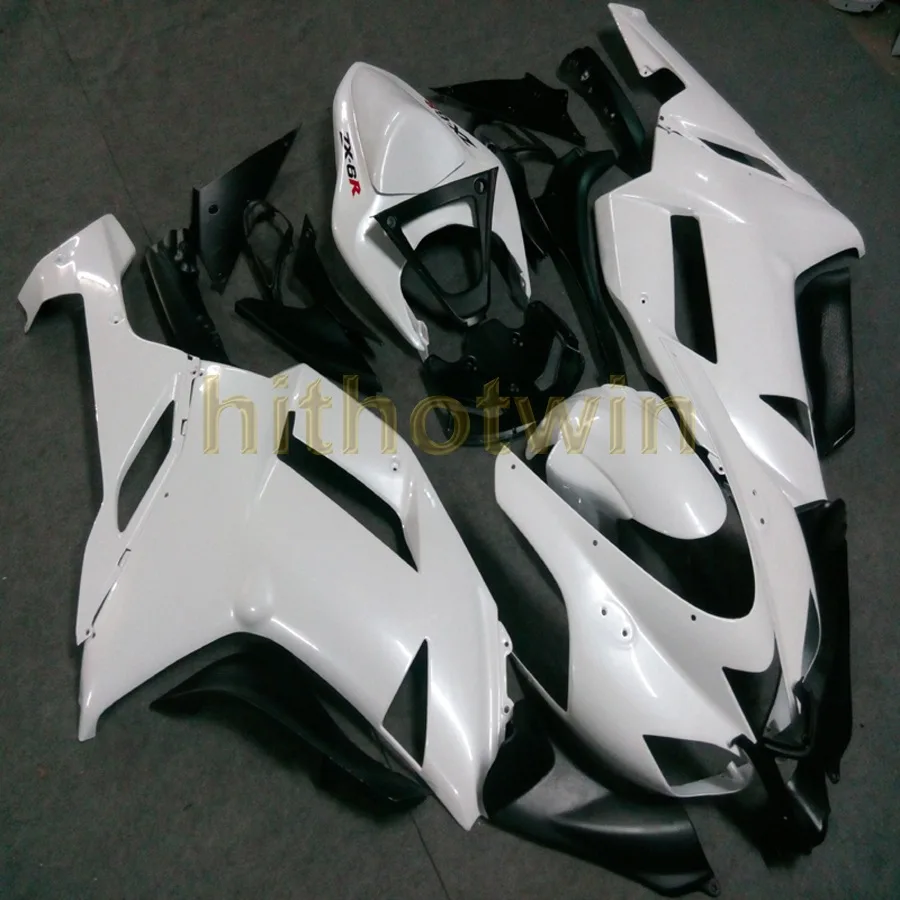 P Бесплатные болты+ заказной красный белый корпус мотоцикла ZX-6R 07-08 636 ZX6R обтекатель для Kawasaki zx6r 2007 2008 - Цвет: P