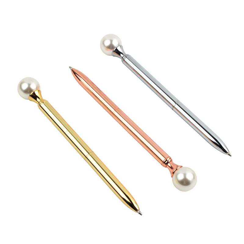 1 шт. цветная металлическая шариковая ручка с жемчугом 15 цветов Kawaii Queen's crutch