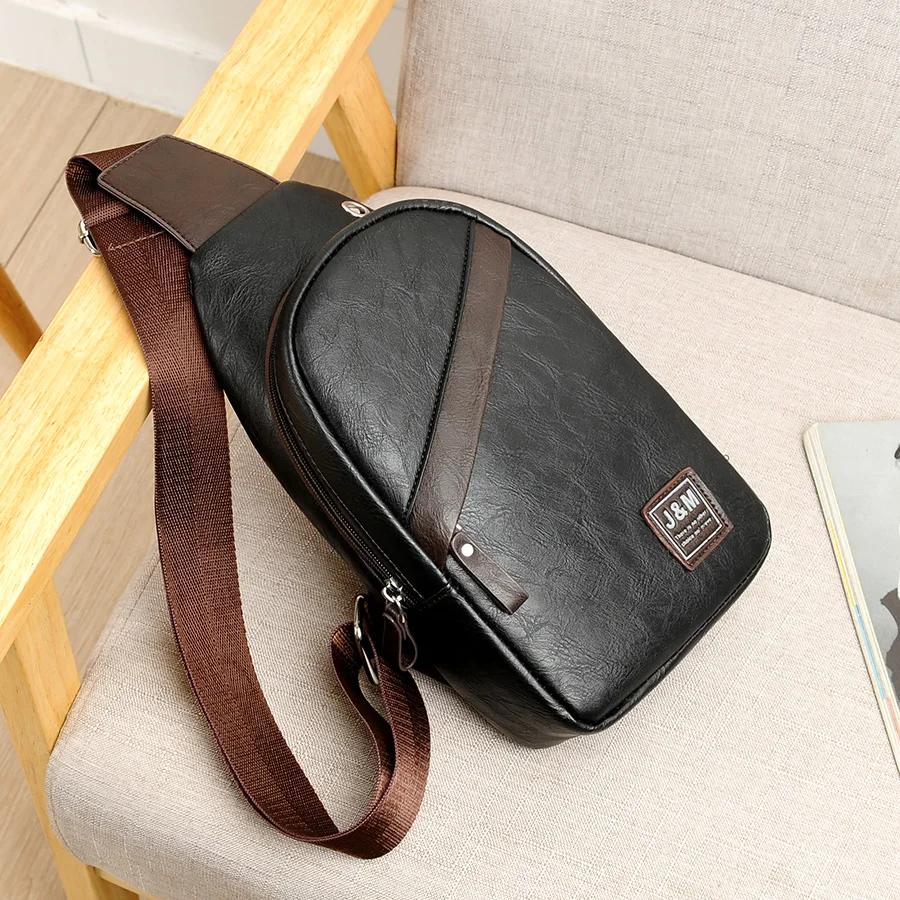 JackKevin известный бренд водонепроницаемая кожаная мужская нагрудная сумка на