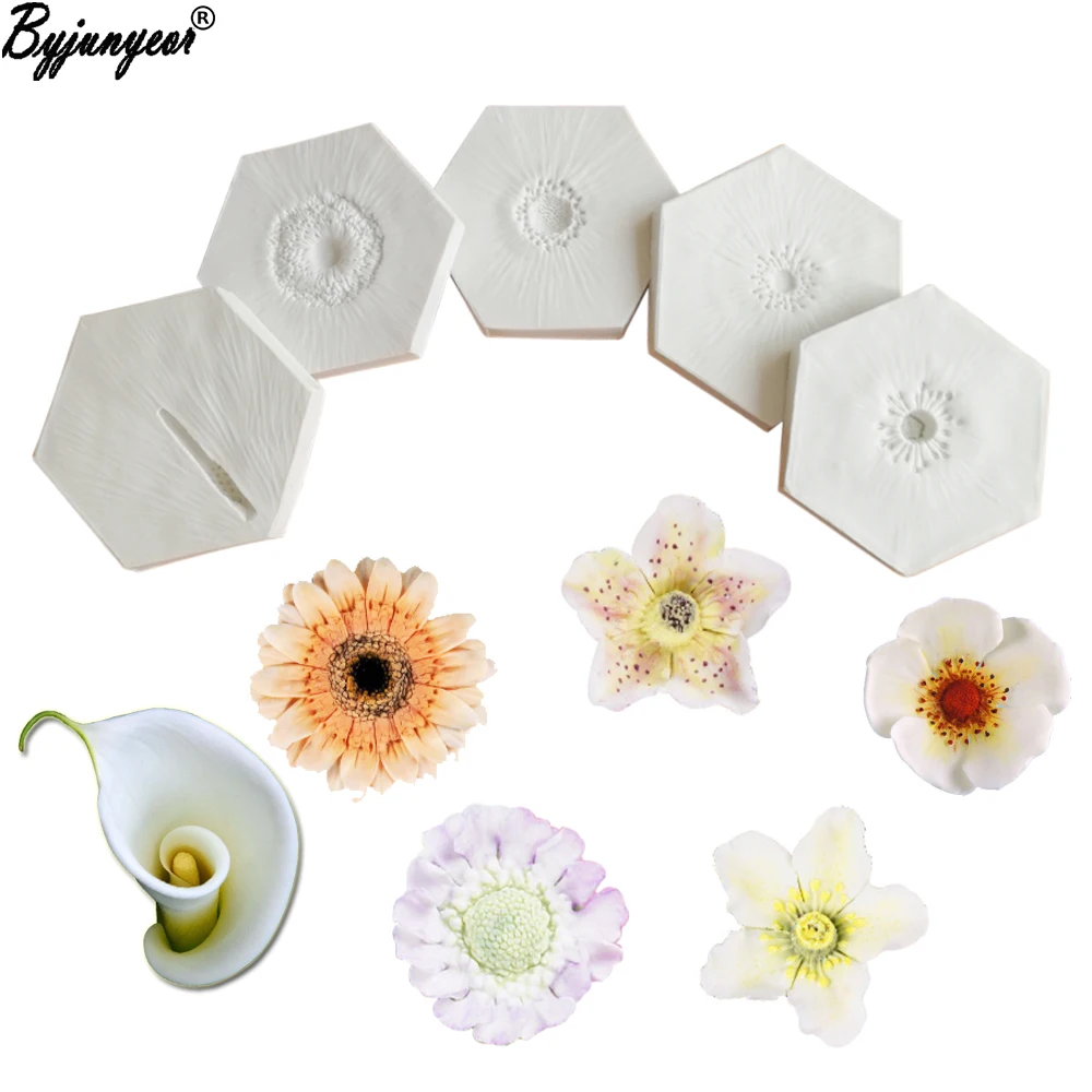 2019 новый цветок силиконовая форма -сердце Калла Лилия анемон Маргаритка Дикая