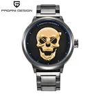 Часы наручные PAGANI Мужские кварцевые, Брендовые спортивные водонепроницаемые в стиле милитари, с изображением пиратского черепа, из нержавеющей стали, 2019