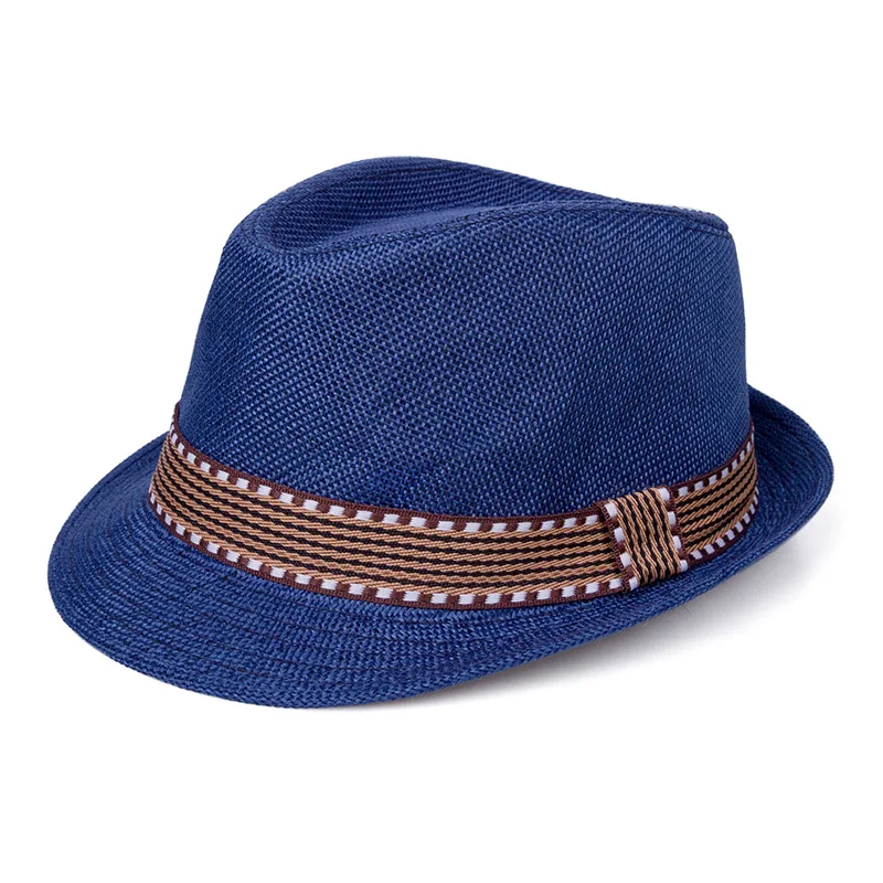 MOLIXINYU детская шляпа, джазовая соломенная Кепка для маленьких мальчиков и девочек, детская Кепка для девочек и мальчиков, детская солнцезащитная Кепка, Панама, реквизит для фотосессии - Цвет: A