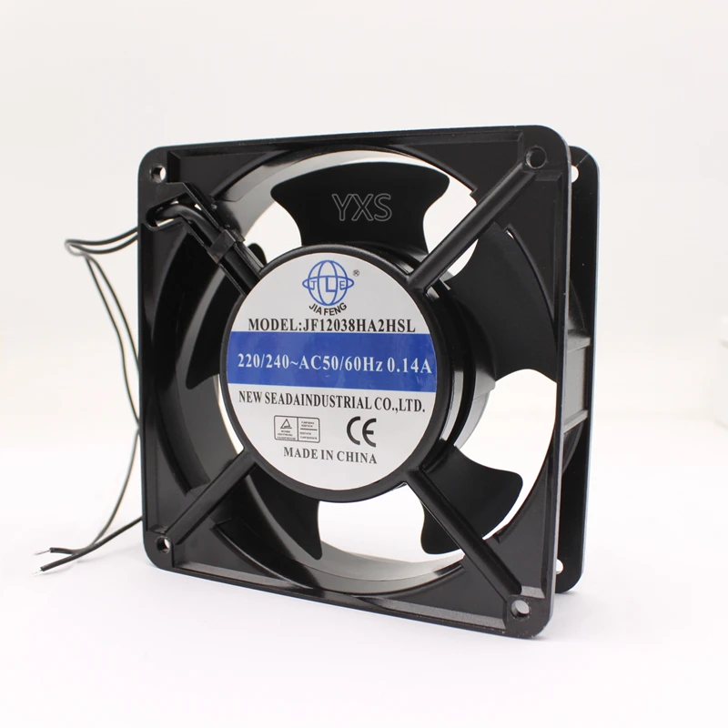 JF12038HA2HSL AC 220V/240V 0.14A 12038 12cm 120*120*38mm 50/60HZ Oil Bearing Ball Chassis Cabinet Cooling Fan | Электроника