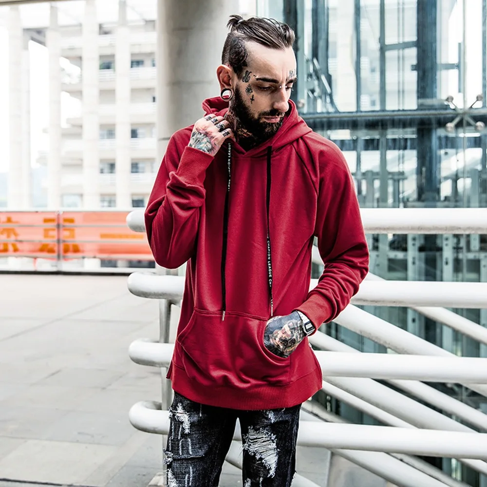 Весна-осень 2020 мужские толстовки однотонный дизайнерский пуловер с капюшоном и