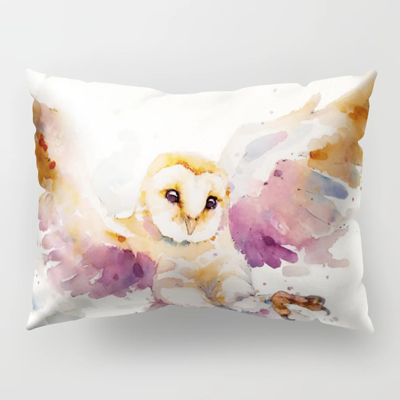 Watercolor Animal Polyester Cushion Cover Soft 30x50cm Cute Bird Owl Deer Print Decorative Pillow Case for Sofa Couch Home Decor