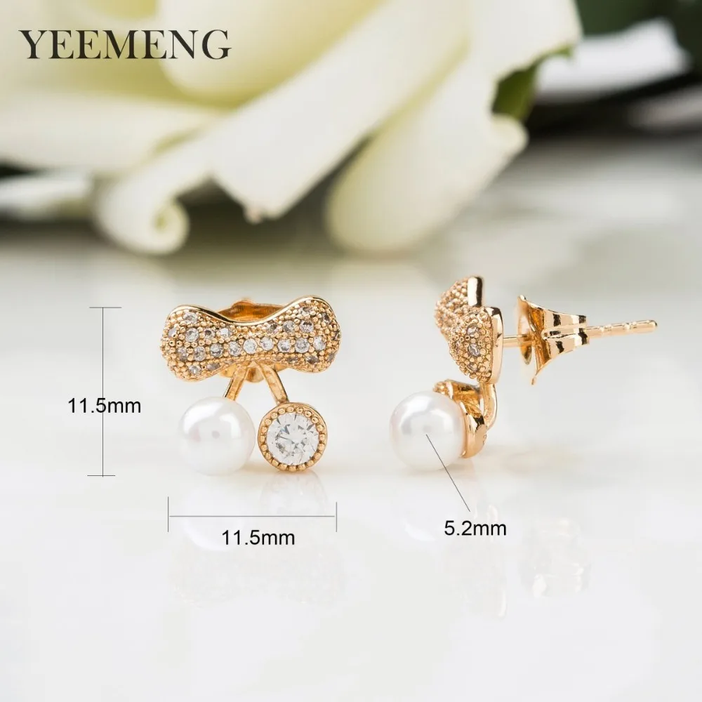 YEEMENG 2019 новый яркий и милый имитация жемчуга в форме вишни с цирконием для