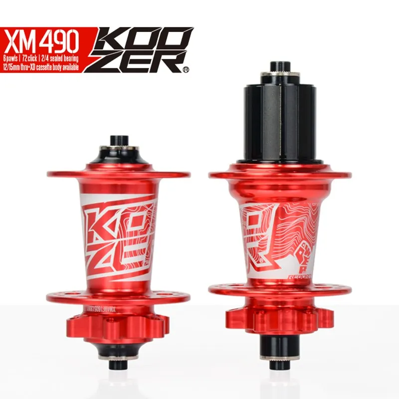 Koozer ступицы 4 подшипника MTB горный велосипед ступица задняя 10*135 мм QR100 * 15 12*142 через