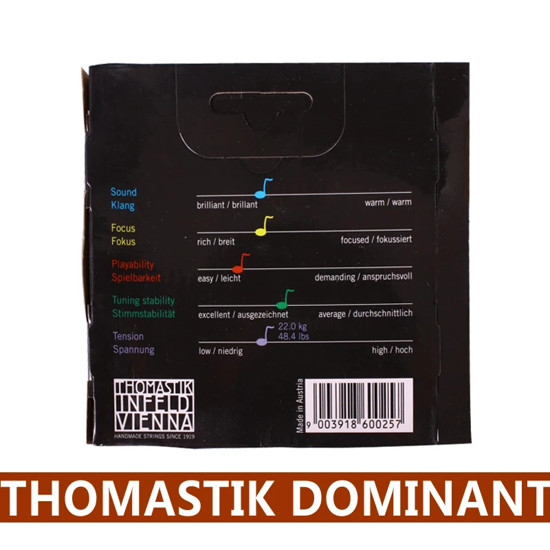Thomastik Доминантные 135B средние Струны для скрипки 4/4 струны полный набор G D A E