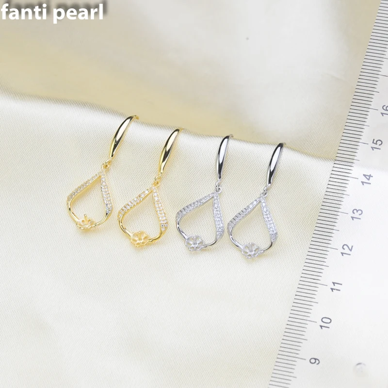 FANTI Real Natural freshwater pearl earring s925 sterling silver ear stud for women jewelry 7-9mm | Украшения и аксессуары