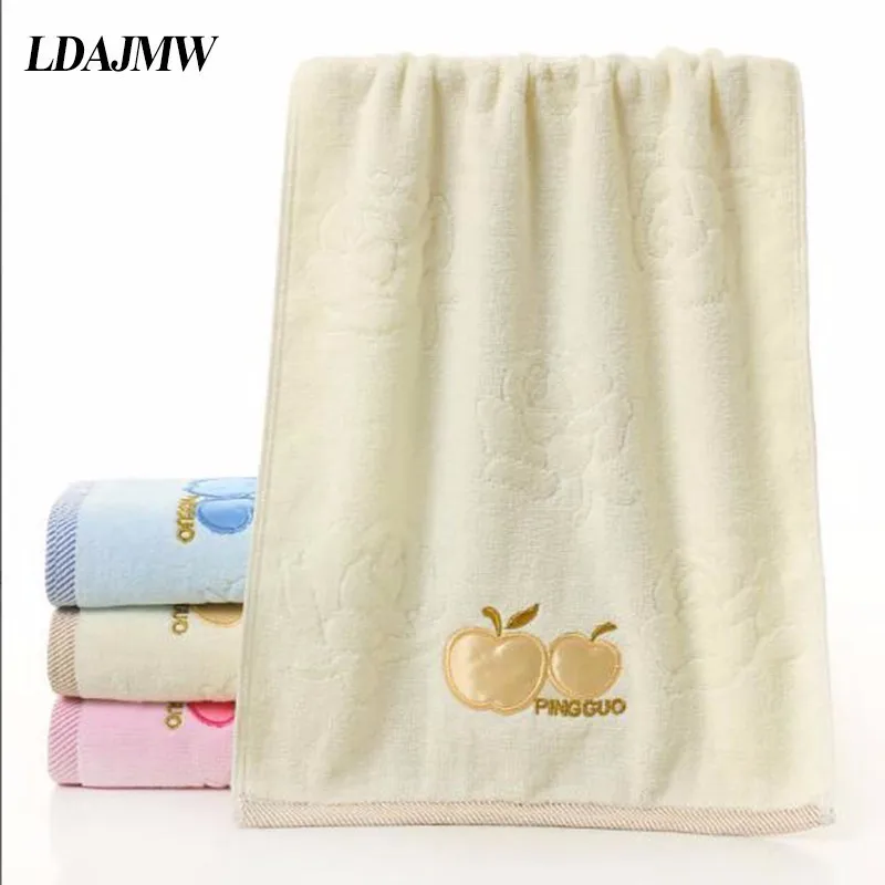LDAJMW/простое Хлопковое полотенце для младенцев с вышивкой розы детское взрослых