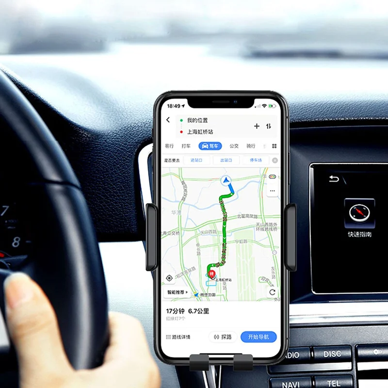 10 Вт держатель для телефона с креплением на вентиляционное отверстие полностью