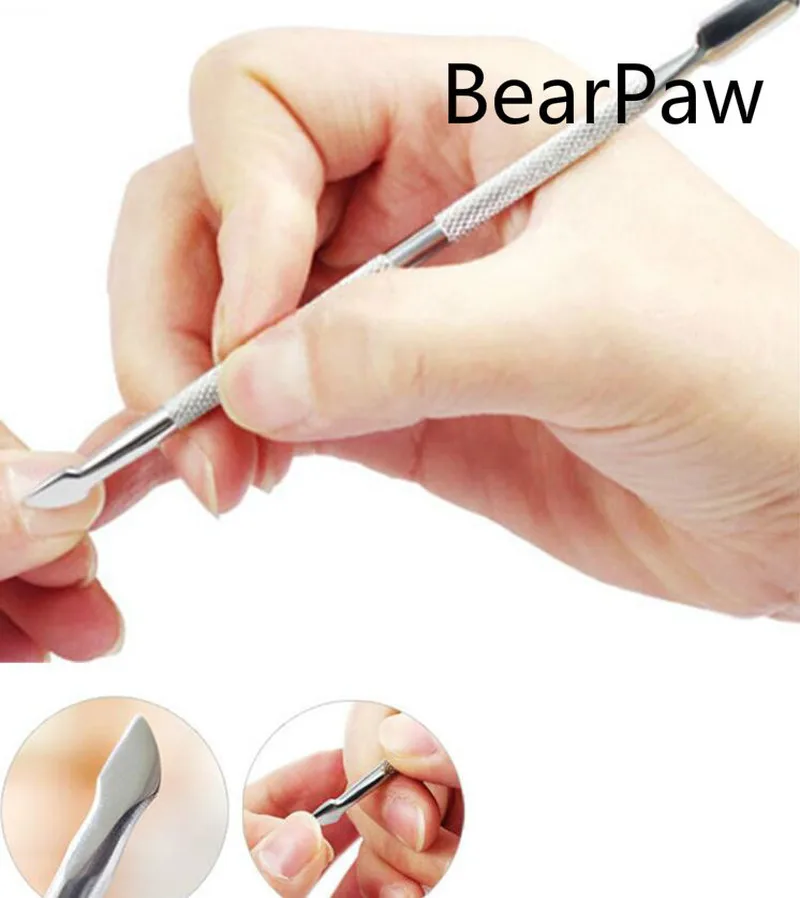 BearPaw инструменты для дизайна ногтей кутикулы толкатель из нержавеющей стали