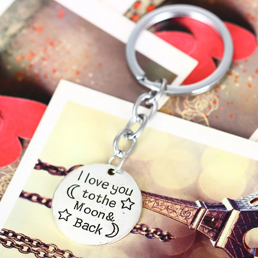 Брелок для пар с надписью I Love You To The Moon & Back|key holder|couple keychaincharm key chain |