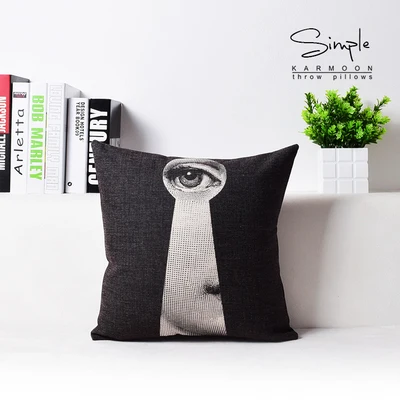 Нордические фигурки Fornasetti Art Master Home Декоративная Подушка плотная льняная наволочка диванная подушка - Цвет: N