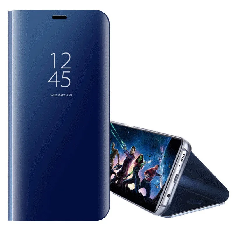 Металлизированный зеркальный чехол для Samsung Galaxy S10 Plus S9 S8 Note 8 9 Smart View флип-чехол
