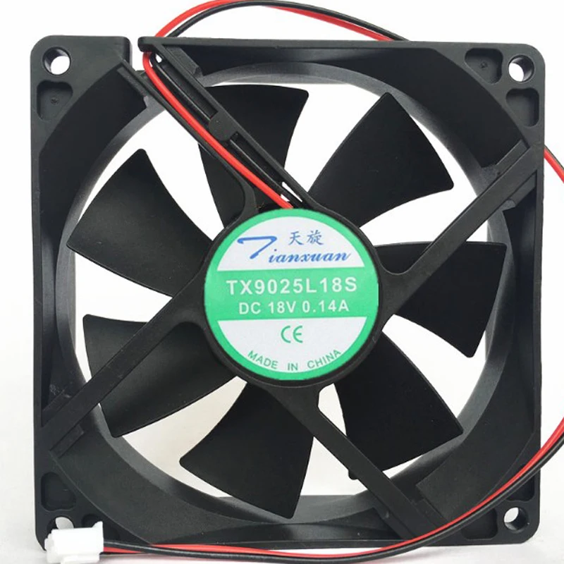 Высококачественный TX9025L18S DC 18V 0.14A 9CM 9025 охлаждающий вентилятор для холодильника |