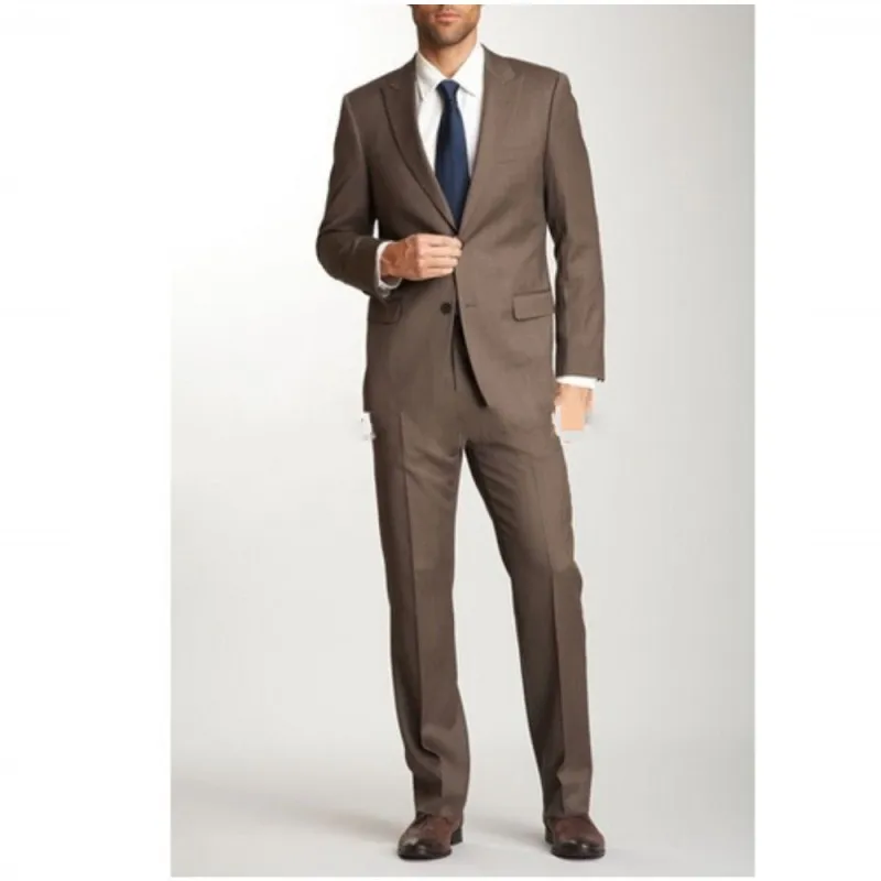 Custom Made terno masculino casamento Men Suits Lapel grey Groom Suit Wedding For Men Wedding Tuxedos Suits 2 Pieces Coat+Pants
