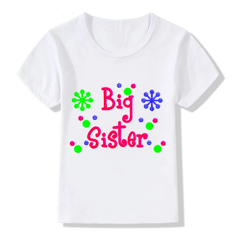 Забавная Футболка с принтом «T'm The Big Sister», топ с короткими рукавами для девочек, KT-1968