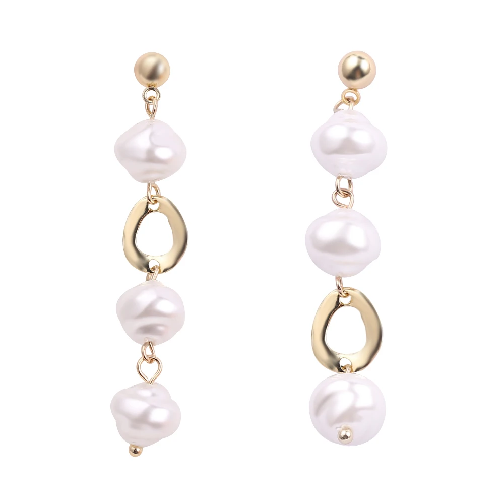 Модные пресноводные жемчужины неправильной формы серьги для женщин ювелирные