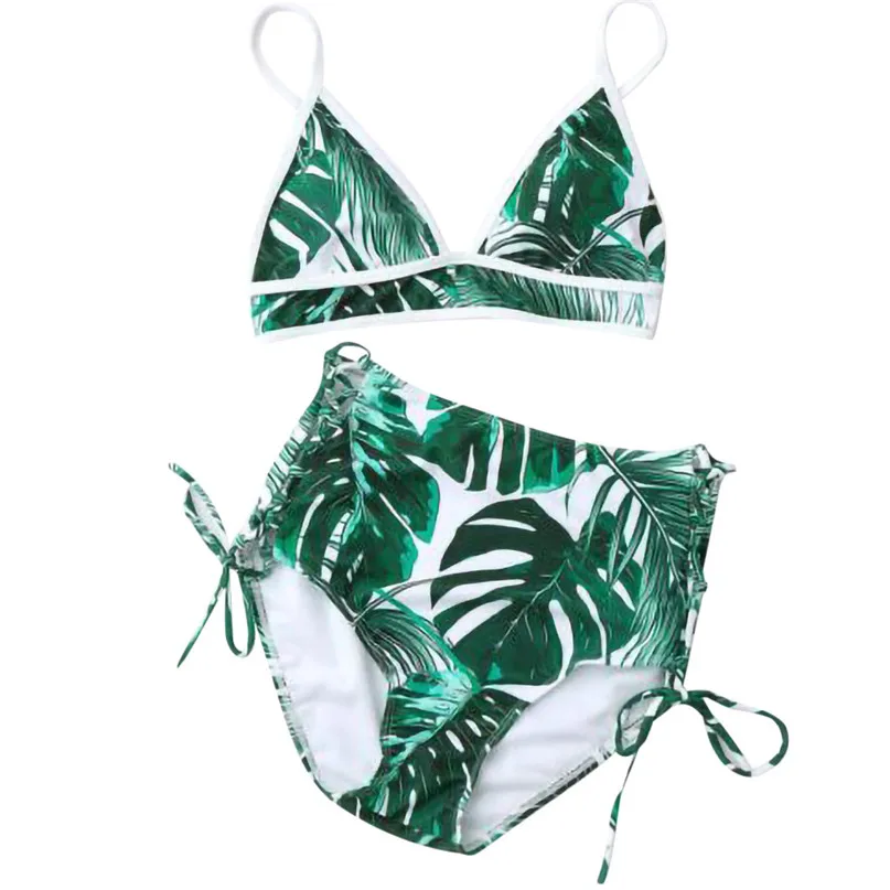 Женский комплект бикини из двух предметов бандажный купальный костюм с принтом