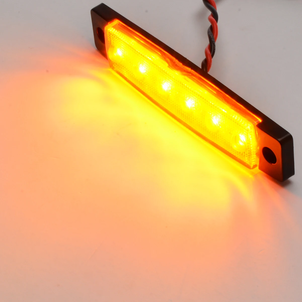 10 шт 12V 6LED Водонепроницаемый Боковой габаритный фонарь светильник Янтарный