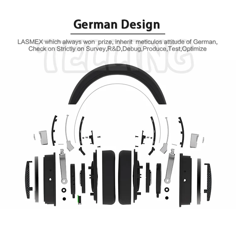 Немецкий дизайн Lasmex L-90 HiFi наушники стерео профессиональные закрытые монитор наушники с микрофоном/1,2 м+ 3 М аудио кабель