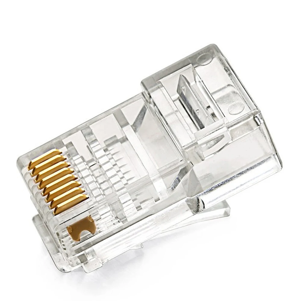 Cat5e RJ45 8P8C Plug UTP Connector 3U gold plating 100pcs/lot | Компьютеры и офис