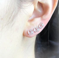 daisies one piece elephant ear climber pin earrings for women animal jewelry stud earrings