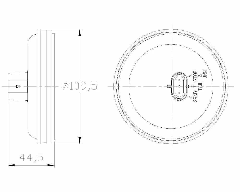 2x12 В 4 &quotкрасный круглый светодиодный светильник для прицепа лампа грузовика