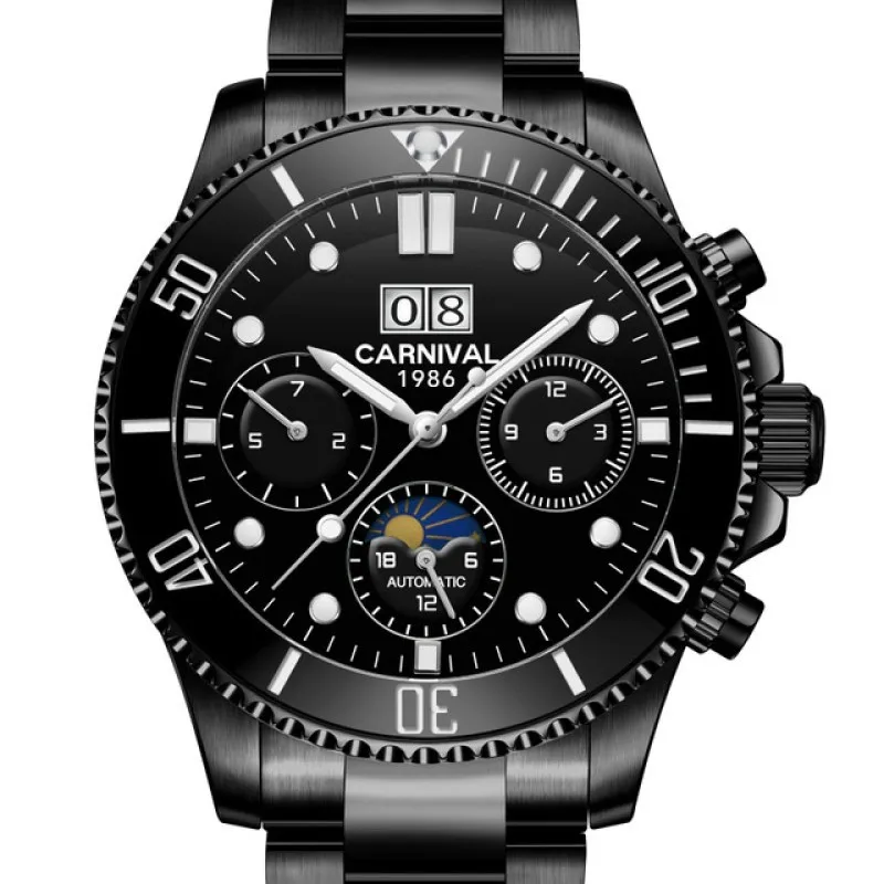 Швейцарский Карнавал многофункциональные мужские часы лучший бренд Роскошные