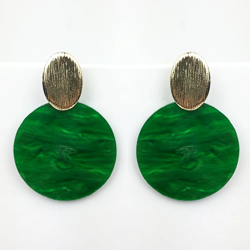 Korean Acrylic Round Leopard Earrings Transparent Punk Panther Earring For Women oorbellen pendientes mujer moda 2020 kolczyki | Украшения