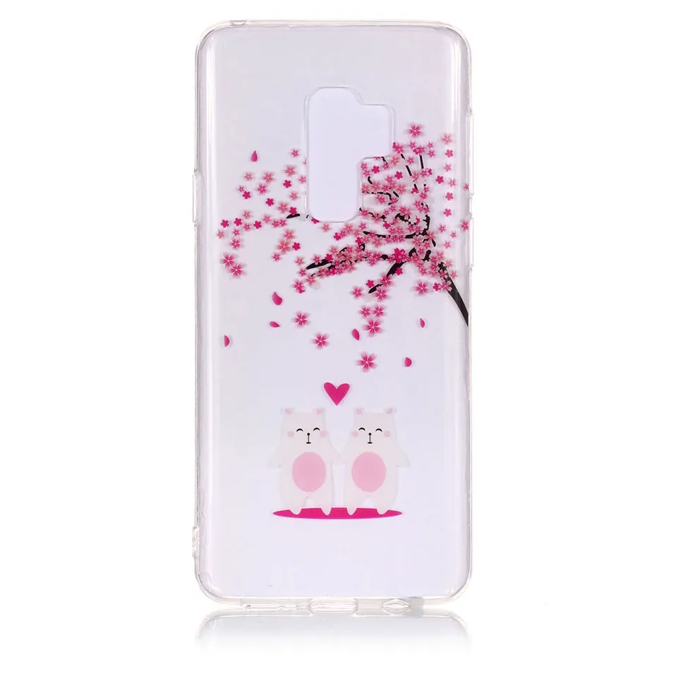 Cherry цветет задняя крышка для samsung S8 S9 плюс TPU чехол телефона S5 S6 S7 EDGE Edge Корпус couqe |