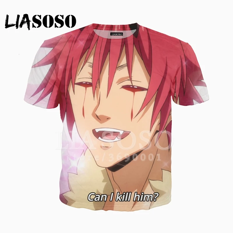 LIASOSO/женская и мужская футболка с 3D принтом аниме That Time I Got Reincarnated as a Slime летняя