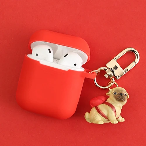 style 5 Декоративный силиконовый чехол с рисунком милой собаки для Apple Airpods 1, 2, аксессуары для гарнитуры, защитная крышка, bluetooth-наушники, брелок для ключей - Цвет: style 5